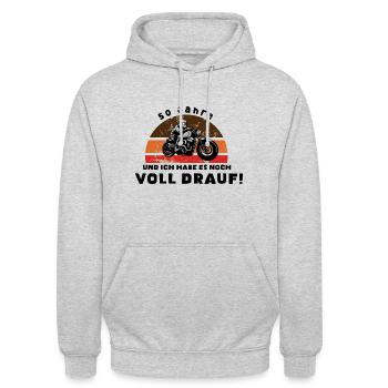 50 und ich habe es noch voll drauf! - Unisex Hoodie - Hellgrau meliert - Vorne - Alina (178cm) & Michal (187cm)