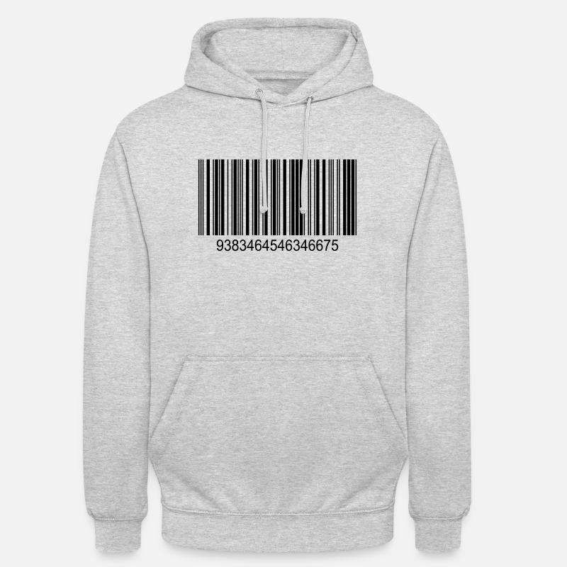 Code barres / code-barres en noir avec des chiffres Sweat-shirt à capuche unisexe