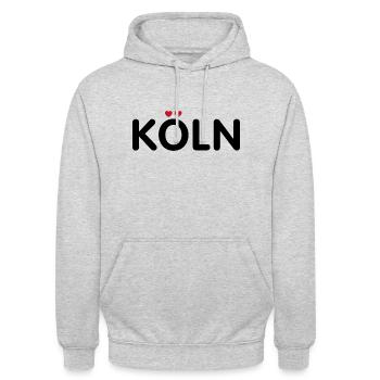 Cologne em Hätze - Unisex Hoodie - light heather grey - Front - Alina (178cm) & Michal (187cm)