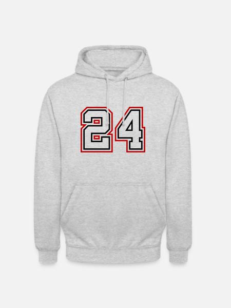 24 Number number - Unisex Hoodie - light heather grey