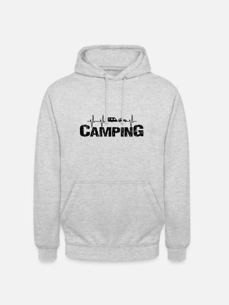camping - Unisex Hoodie - light heather grey