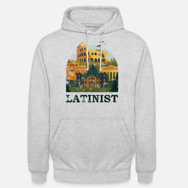 Latiniste Langue étrangère Rome - Sweat-shirt à capuche unisexe - gris clair chiné