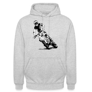 Supercross - Moto Cross - Motocross - Unisex Hoodie - light heather grey - Front - Alina (178cm) & Michal (187cm)