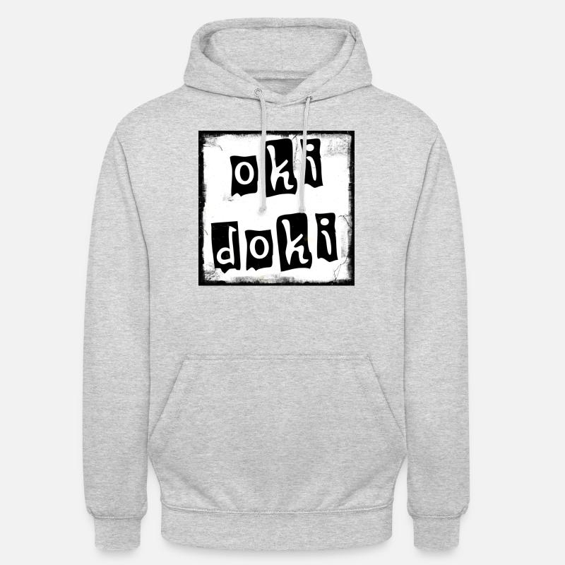 okidoki - Sweat-shirt à capuche unisexe - gris clair chiné