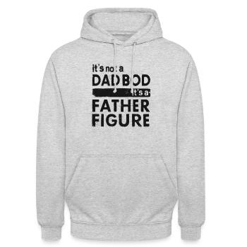 IT'S NOT A DAD BOD IT'S A FATHER FIGURE GIFT IDEA - Unisex Hoodie - light heather grey - Front - Alina (178cm) & Michal (187cm)