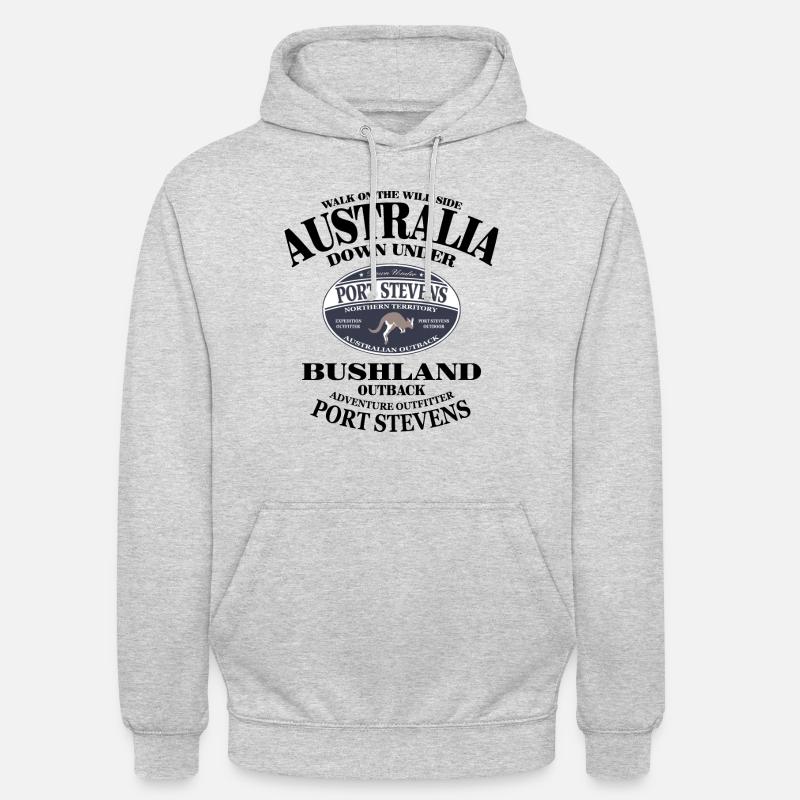 Kängurus - Australia - Australien - Unisex Hoodie - Hellgrau meliert