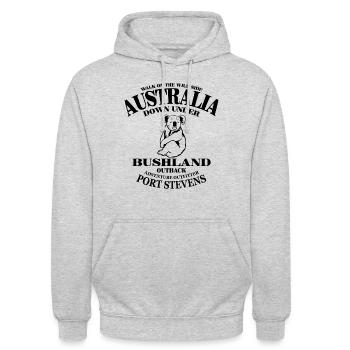Koala - Australia - Australien - Unisex Hoodie - light heather grey - Front - Alina (178cm) & Michal (187cm)