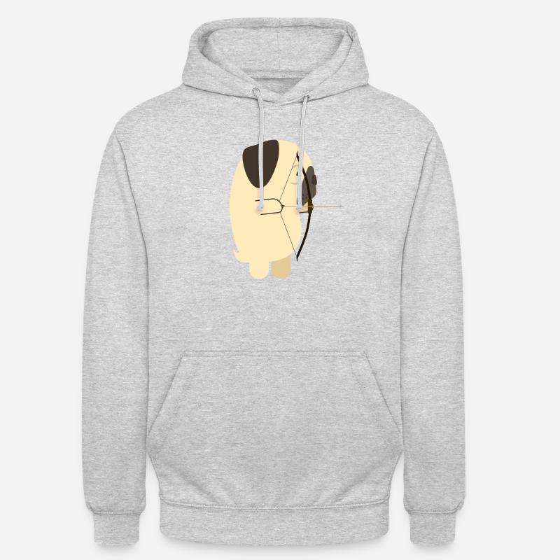 tir à l'arc - Sweat-shirt à capuche unisexe - gris clair chiné