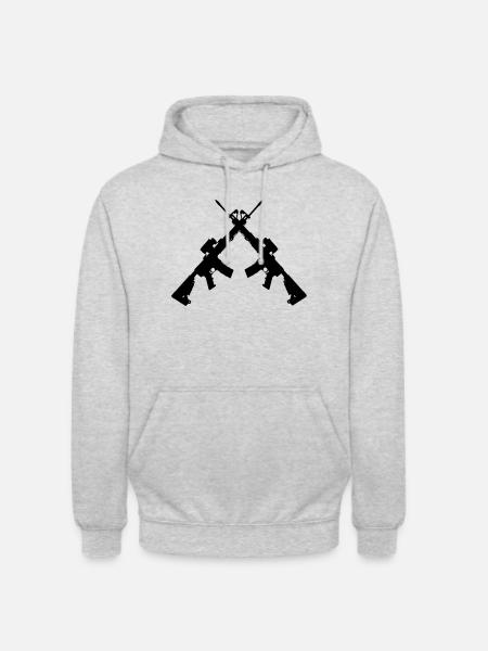 Two crossed Colt C7 - Unisex Hoodie - light heather grey