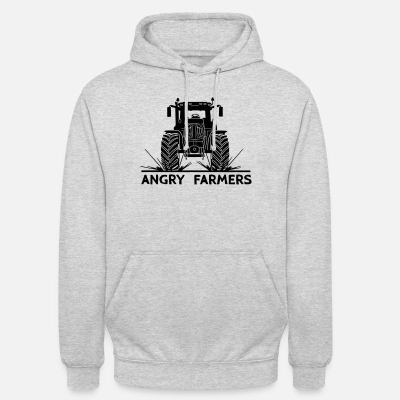 Traktor-Protest Wütende Bauern - Unisex Hoodie - Hellgrau meliert