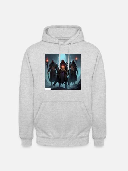 Amis guerriers oubliés - Sweat-shirt à capuche unisexe - gris clair chiné