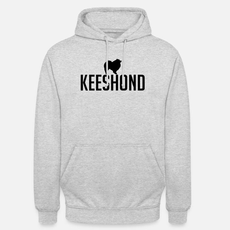 KEESHOND chien race chien Wilsigns - Sweat-shirt à capuche unisexe - gris clair chiné