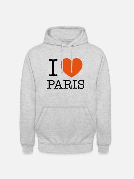 I Love Paris 2 - Unisex Hoodie - light heather grey