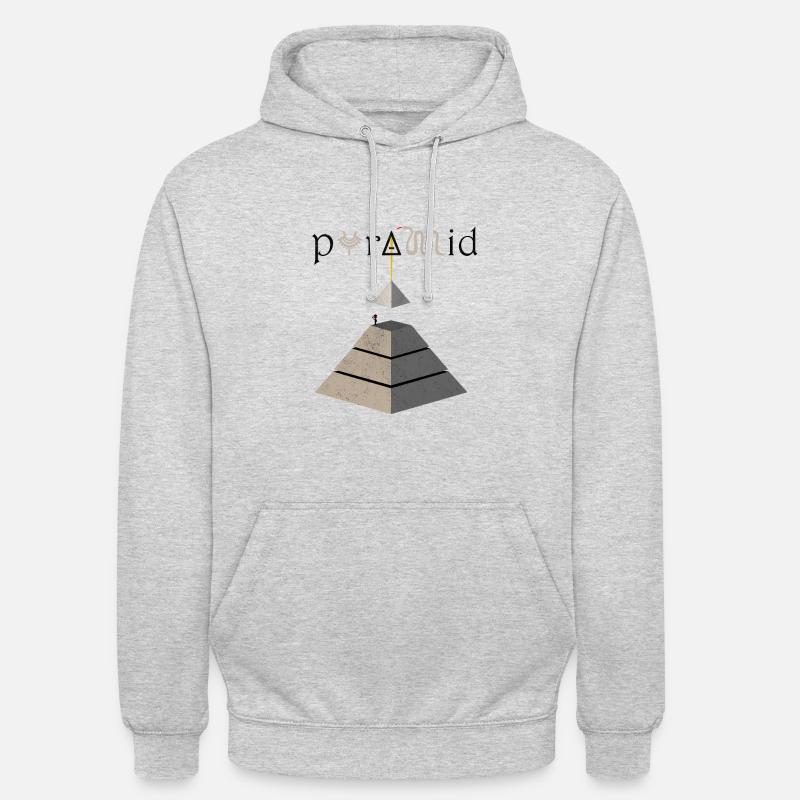 pyramid Mysterium Pyramide Alien Egypte Sable - Sweat-shirt à capuche unisexe - gris clair chiné