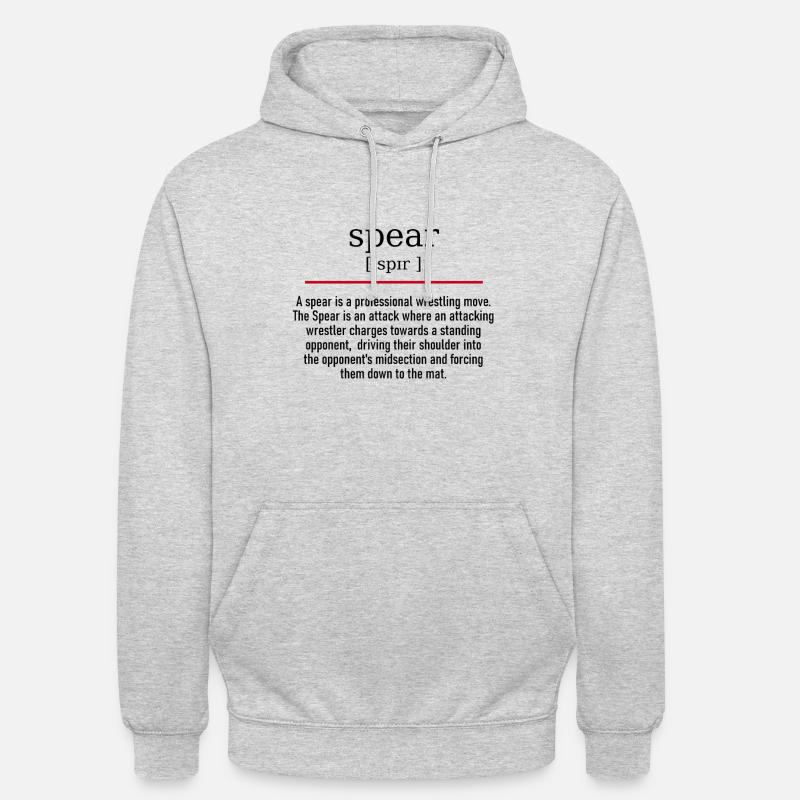 spear - spelling and description - Unisex Hoodie - Hellgrau meliert