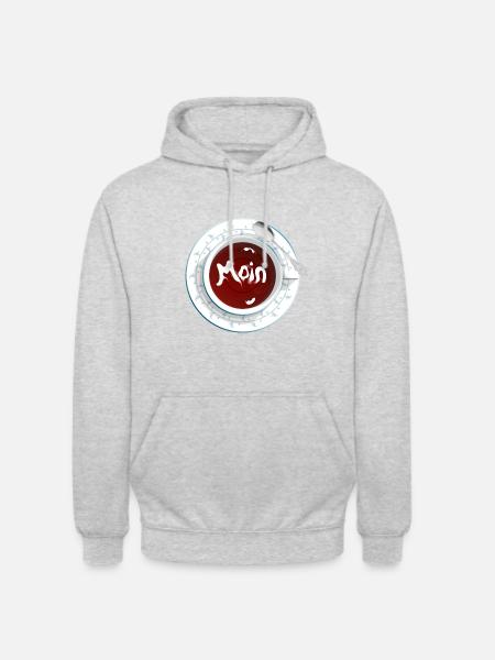 Moin Teetasse - Unisex Hoodie - Hellgrau meliert