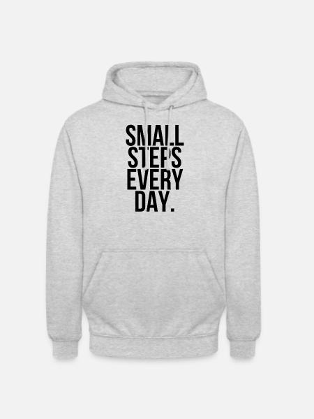 Small steps every day - Unisex Hoodie - light heather grey