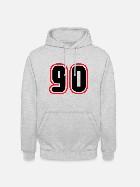 90 Number number - Unisex Hoodie - light heather grey