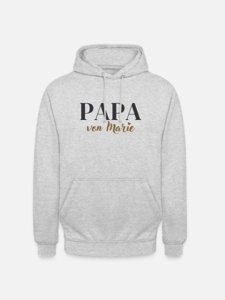 PAPA VON MARIE - Unisex Hoodie - Hellgrau meliert