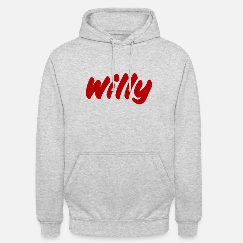 willy - Sweat-shirt à capuche unisexe - gris clair chiné