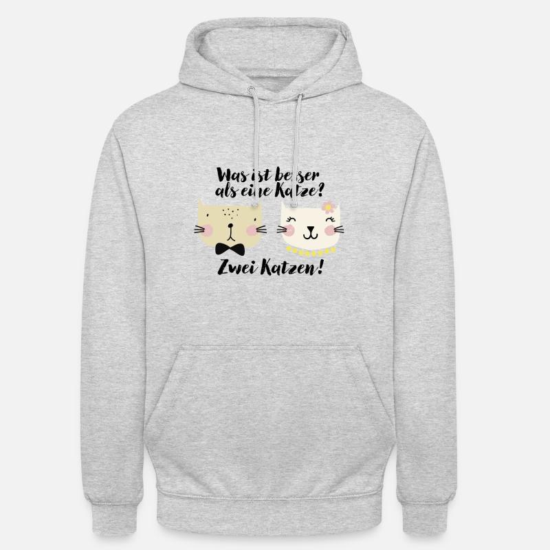 propriétaire de chat - Sweat-shirt à capuche unisexe - gris clair chiné