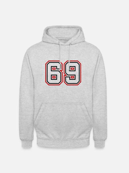 69 Number number - Unisex Hoodie - light heather grey