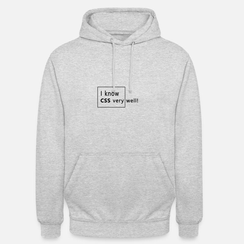 Web developer - CSS - Unisex Hoodie - light heather grey