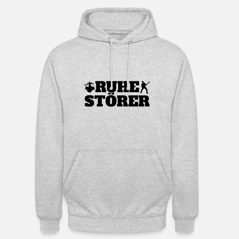 Ruhestörer Schlagzeuger Gitarrist - Unisex Hoodie - Hellgrau meliert