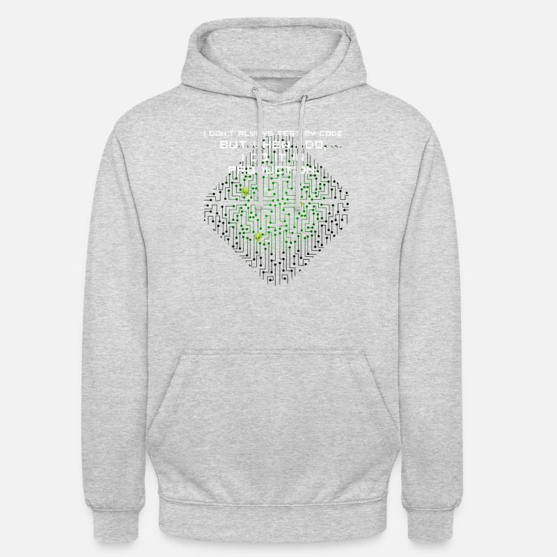 test code nerd joke spruch pc programmer geek i Unisex Hoodie