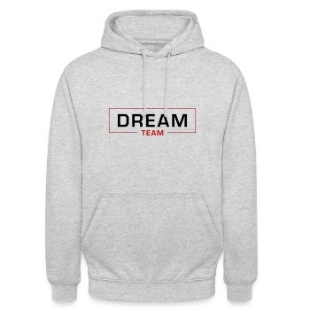 Dream Team - Unisex Hoodie - light heather grey - Front - Alina (178cm) & Michal (187cm)