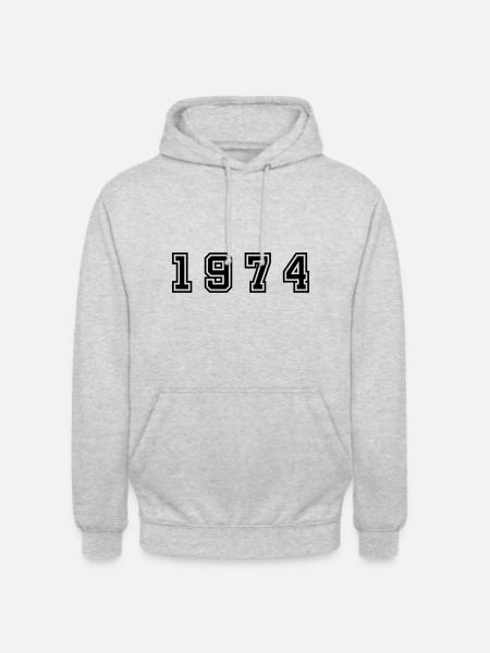 1974 Year Number - Unisex Hoodie - light heather grey
