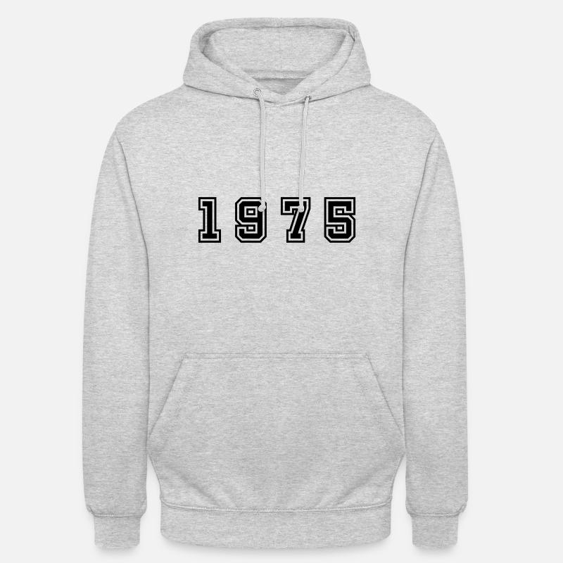 Numéro de l’année 1975 - Sweat-shirt à capuche unisexe - gris clair chiné