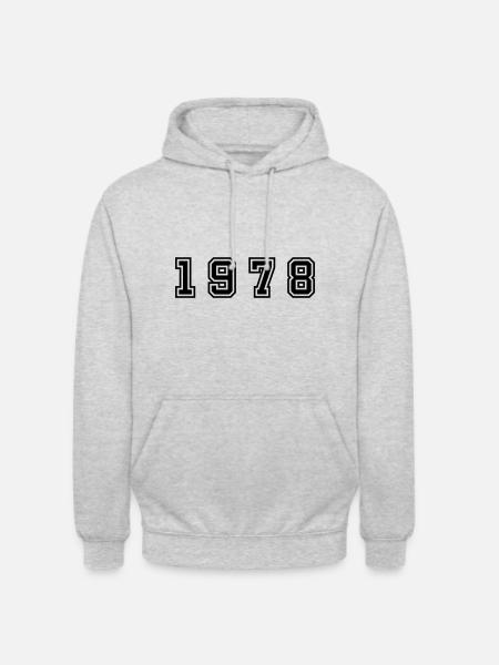 1978 Year Number - Unisex Hoodie - light heather grey
