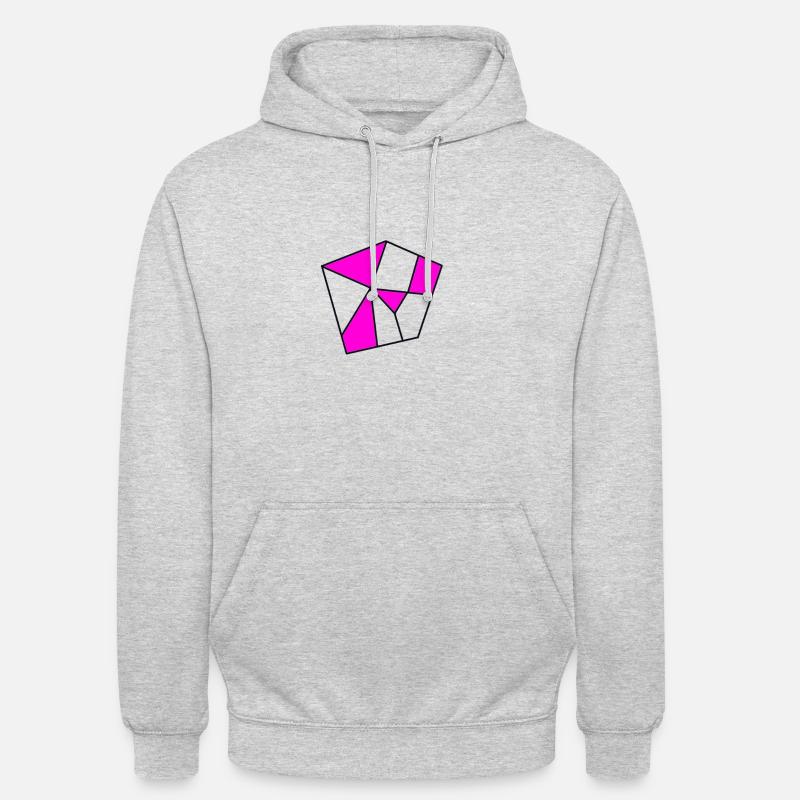 Cooles Fünfeck. Geschenck Idee - Unisex Hoodie - Hellgrau meliert