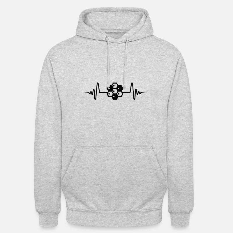 Imker Puls symbol - Unisex Hoodie - Hellgrau meliert