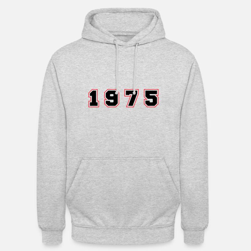Numéro de l’année 1975 - Sweat-shirt à capuche unisexe - gris clair chiné