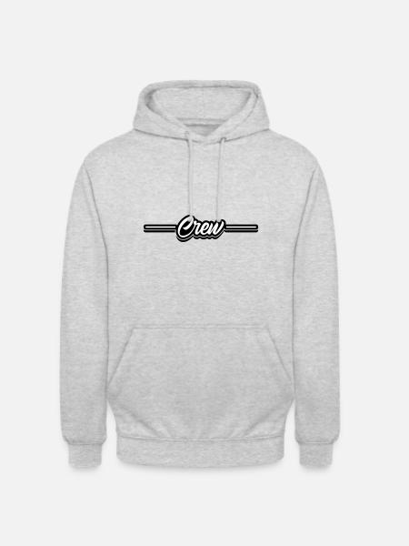 Conception de l’équipage - Sweat-shirt à capuche unisexe - gris clair chiné