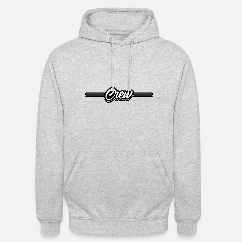 Conception de l’équipage - Sweat-shirt à capuche unisexe - gris clair chiné