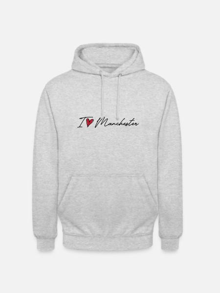 I Love Manchester - Unisex Hoodie - light heather grey