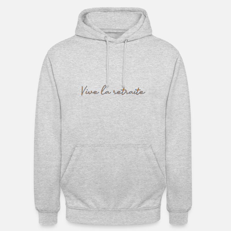 RETRAITE. RETRAITE. RETRAITEE. RETRAITE - Sweat-shirt à capuche unisexe - gris clair chiné