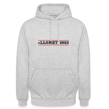 Lloret De Mar 2023 - Sweat-shirt à capuche unisexe - gris clair chiné - Devant - Alina (178cm) & Michal (187cm)