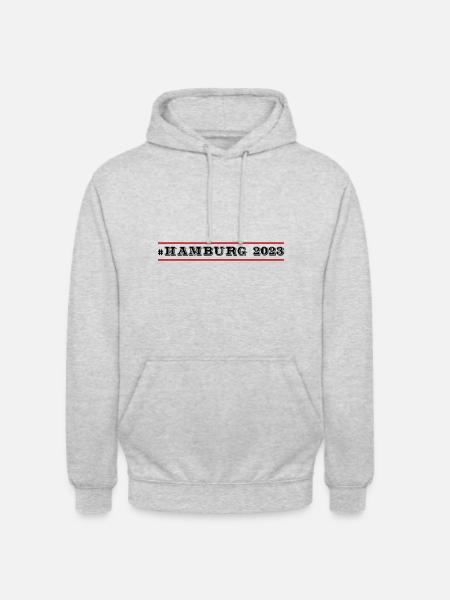 Hamburg 2023 - Unisex Hoodie - Hellgrau meliert