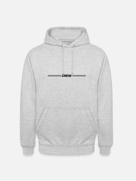 Crew Linie - Unisex Hoodie - Hellgrau meliert