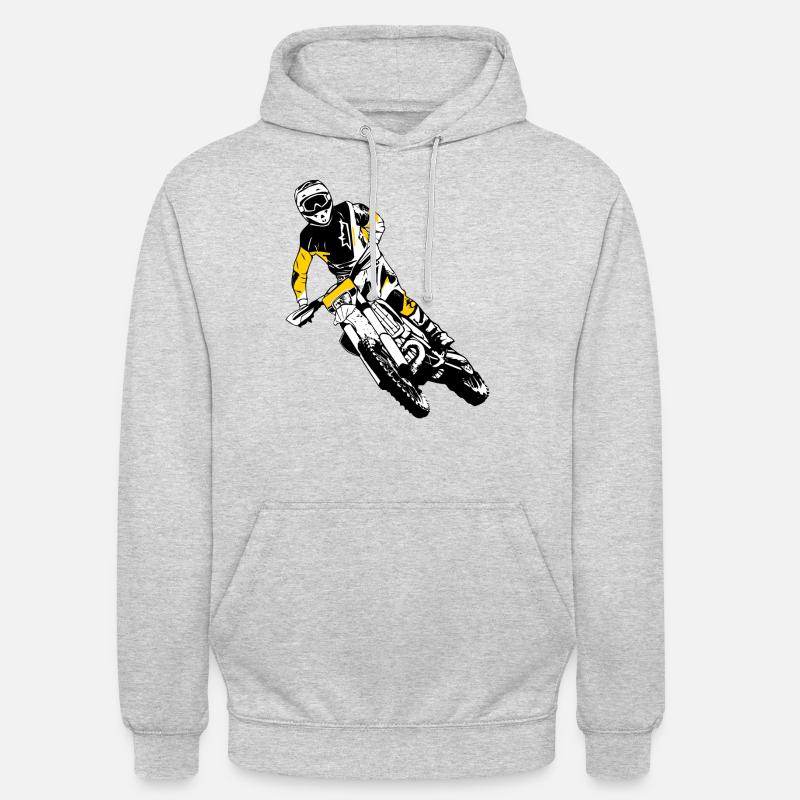 Enduro Tout-terrain - Sweat-shirt à capuche unisexe - gris clair chiné