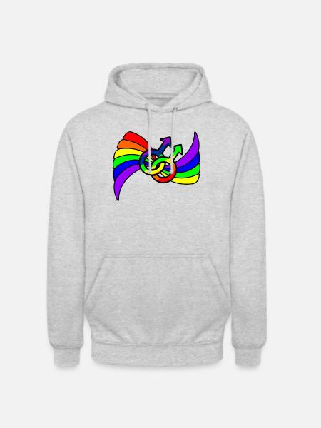 Rainbow gay pride logo - Unisex Hoodie - light heather grey