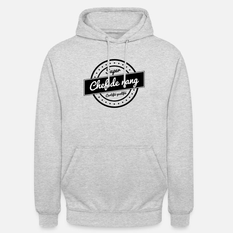 Super chef de rang - Sweat-shirt à capuche unisexe - gris clair chiné