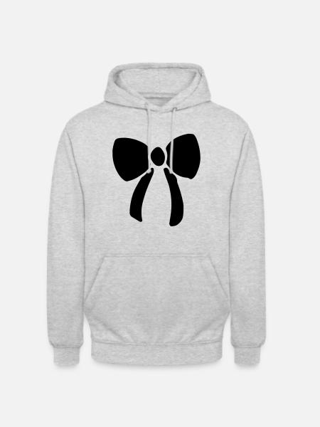 Bow large / bow - party - firm - Unisex Hoodie - light heather grey