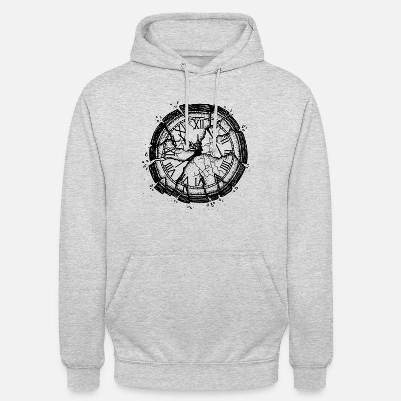Pas le temps - Sweat-shirt à capuche unisexe - gris clair chiné