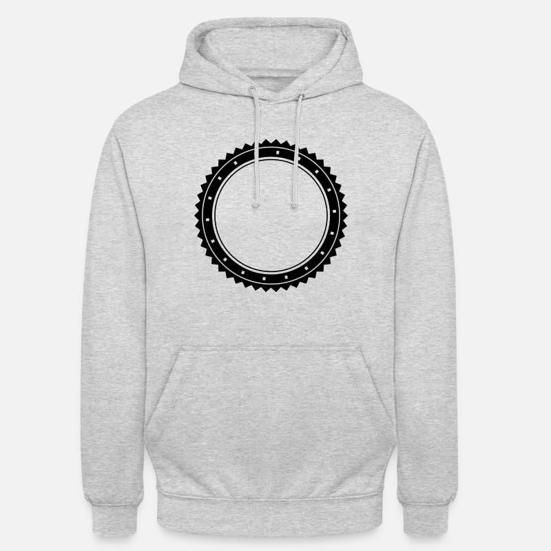 emblème du cercle - Sweat-shirt à capuche unisexe - gris clair chiné