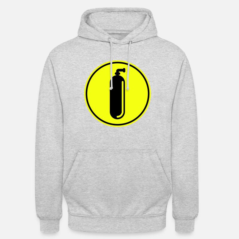 Cercle de plongée à l’oxygène - Sweat-shirt à capuche unisexe - gris clair chiné